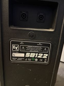 Electro-Voice SB122 up Passive Subwoofer