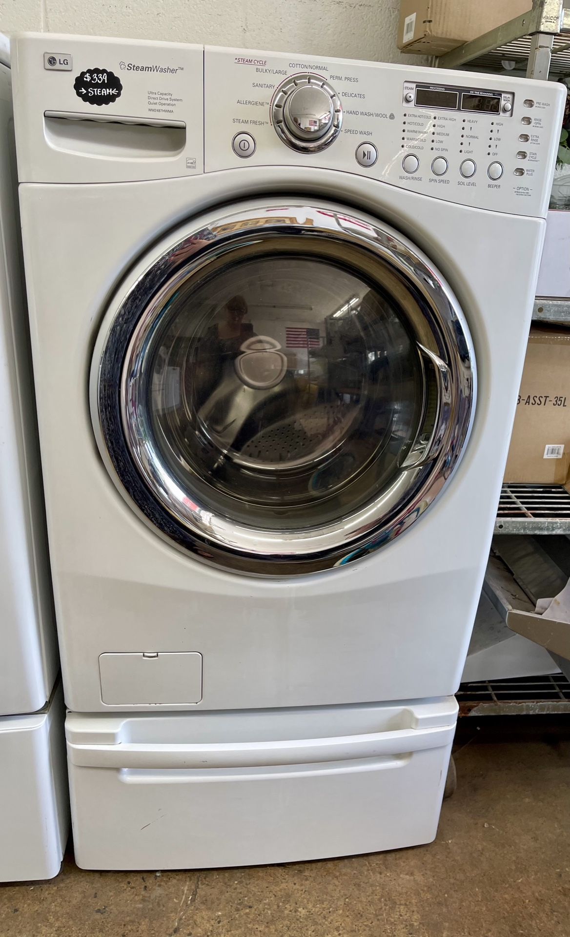 LG WM2487HWMA 27 Inch Front-Load Steam Washer with 4.2 cu. ft. Cap.