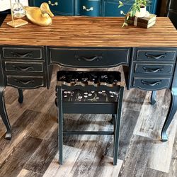 Gorgeous Black French Country Farmhouse Writing Desk 
