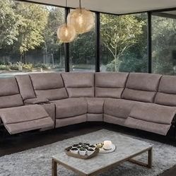Brown Power Sofa Sectional 