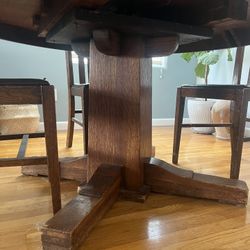 Antique Mission Dining Table & Chairs