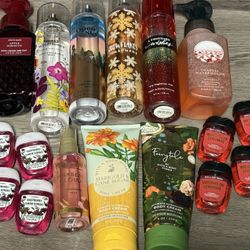 Bath & Body Works Lot Bundle Hand Soap Sanitizer Perfume Lotion
