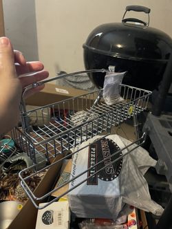 Cabinet door rack and paper towel holder