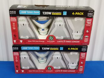 Feit Electric 120W Replacement Flood Light Bulbs x2 Boxes Of 4 Qty NEW