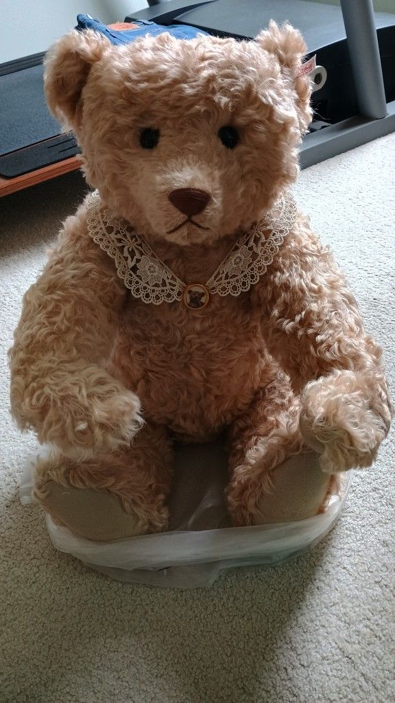 Rare Steiff Mohair Teddy Bear 28" Limited edition low number 159/1500 Glass eyes Made in Germany. See our other great vintage art antiques furniture j