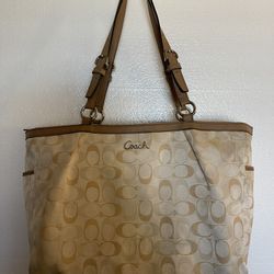 Coach Canvas Shoulder Purse