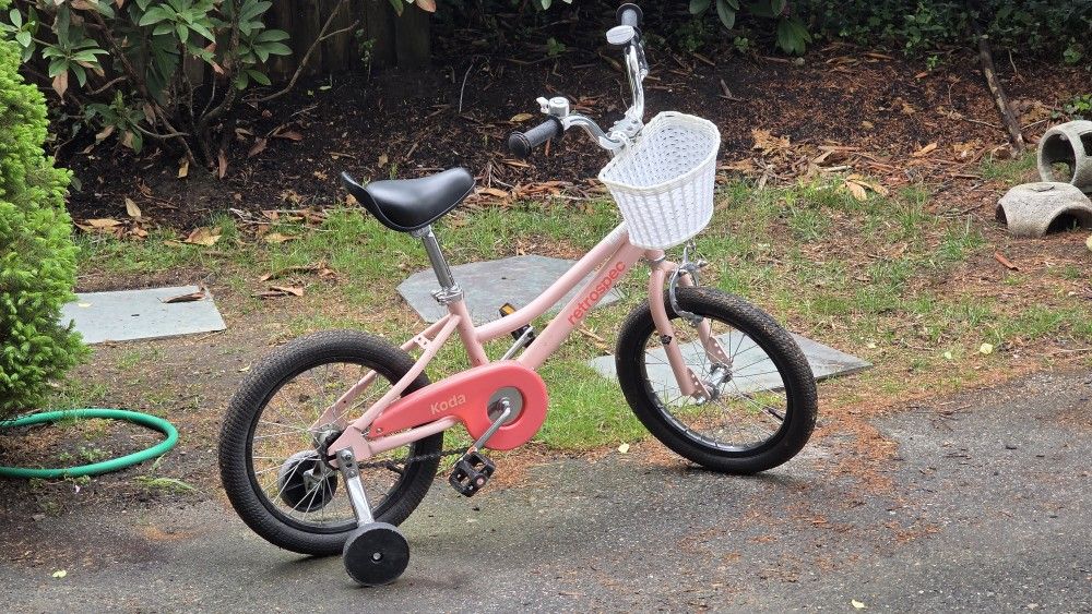 Koda Plus 16" Kids' Bike (4-6 yrs) - Blush + Helmet