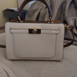 Coach crossbody bag with tophandle - neutral color