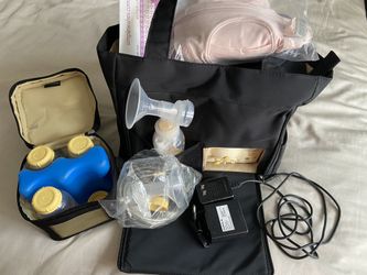 Medela advance on-the-go pump, with L/XL bustier