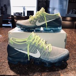 Nike Air VaporMax OG “Sprite” Wolf Grey Chlorine Blue Volt 849558 022, Sz 11