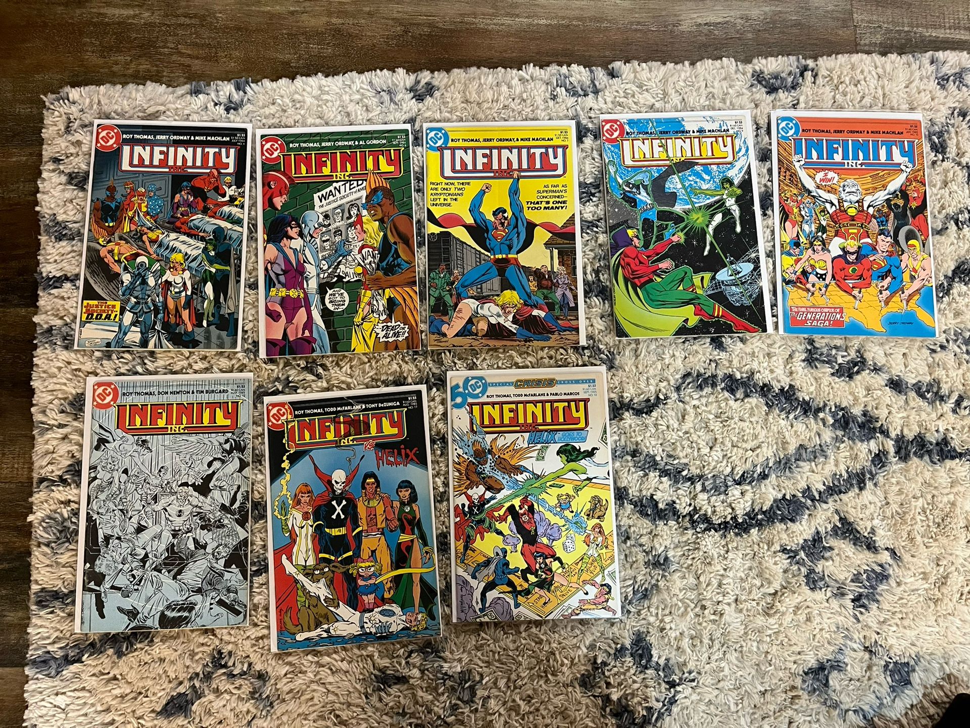 Infinity Inc Vol.1 (1(contact info removed)) 8 Issue Lot by DC Comics Includes Keys