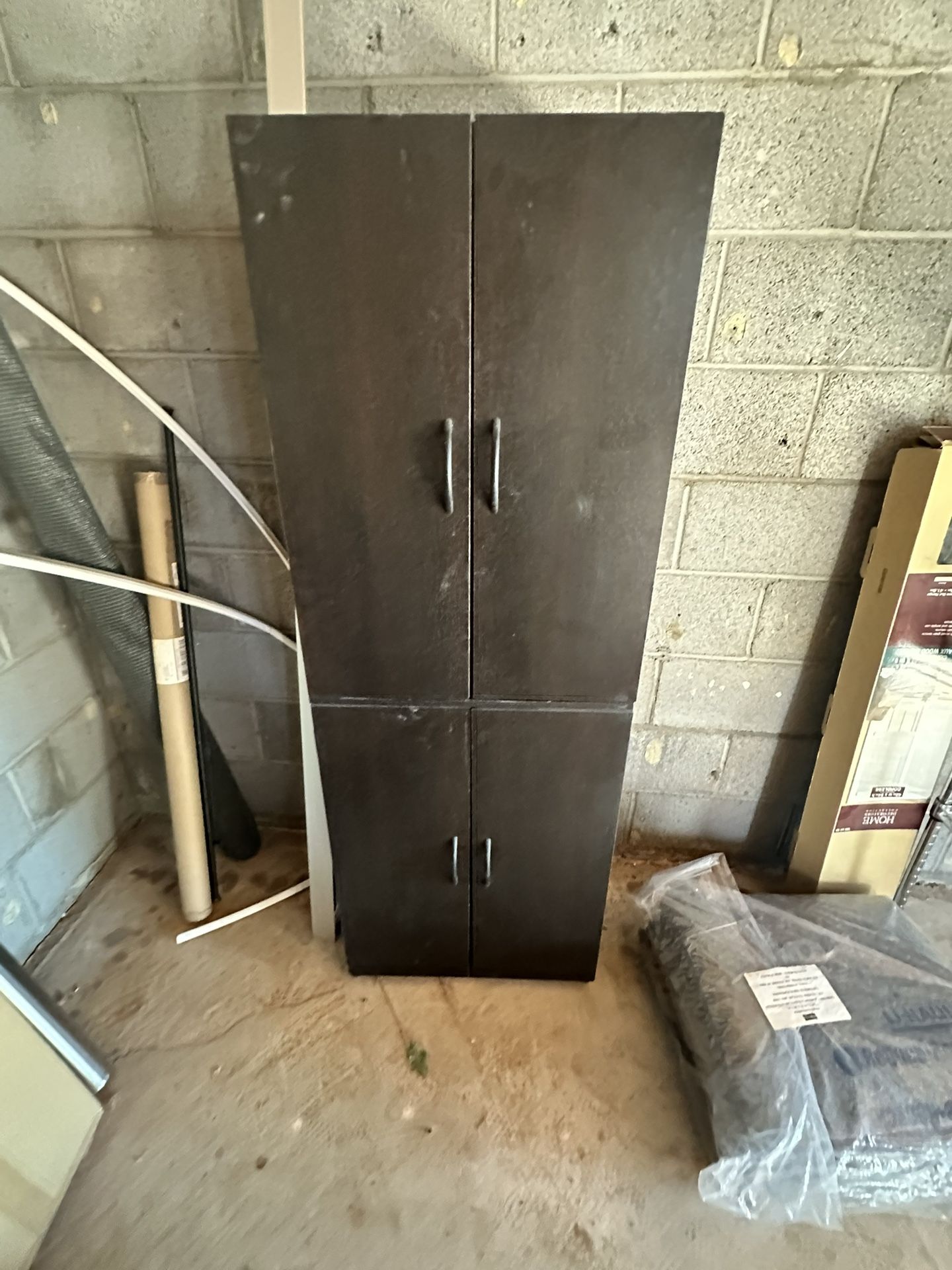 Black And Cabinet With Shelves Pick Up Today