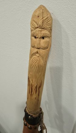 Hand Carved Walking Stick National Park Badges Bell