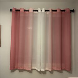 Room Curtains (Ombre Pink)