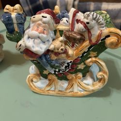 Fitz And Floyd Sleigh And Reindeer 