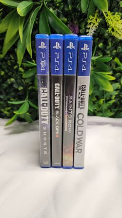 PS4 Game Bundle – Call of Duty Ghosts, Black Ops III, Black Ops Cold War & Saints Row IV Re-Elected