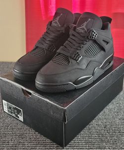Jordan 4 Low Black Cat men's size 12. Light Graphite New