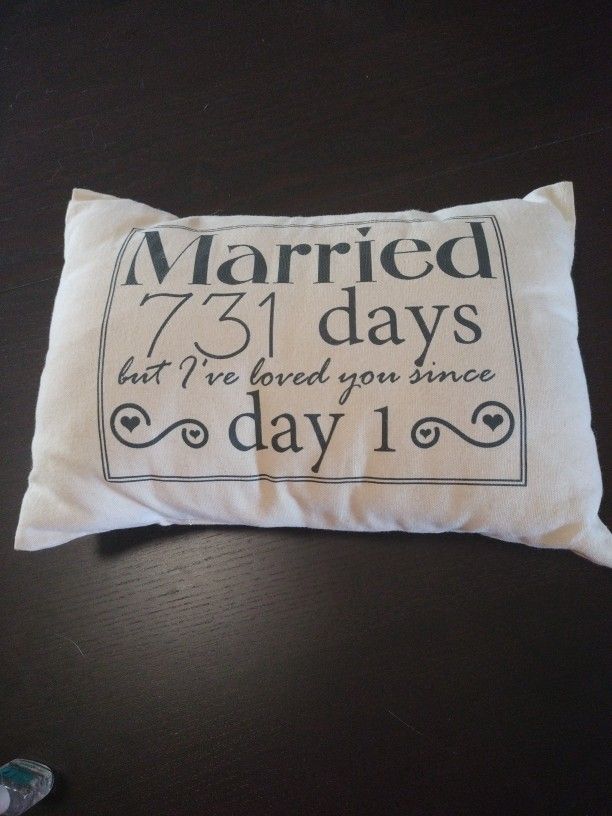 Two-Year Anniversary Pillow