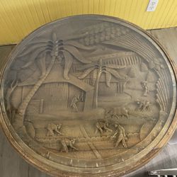 Carved Wooden Coffee Table