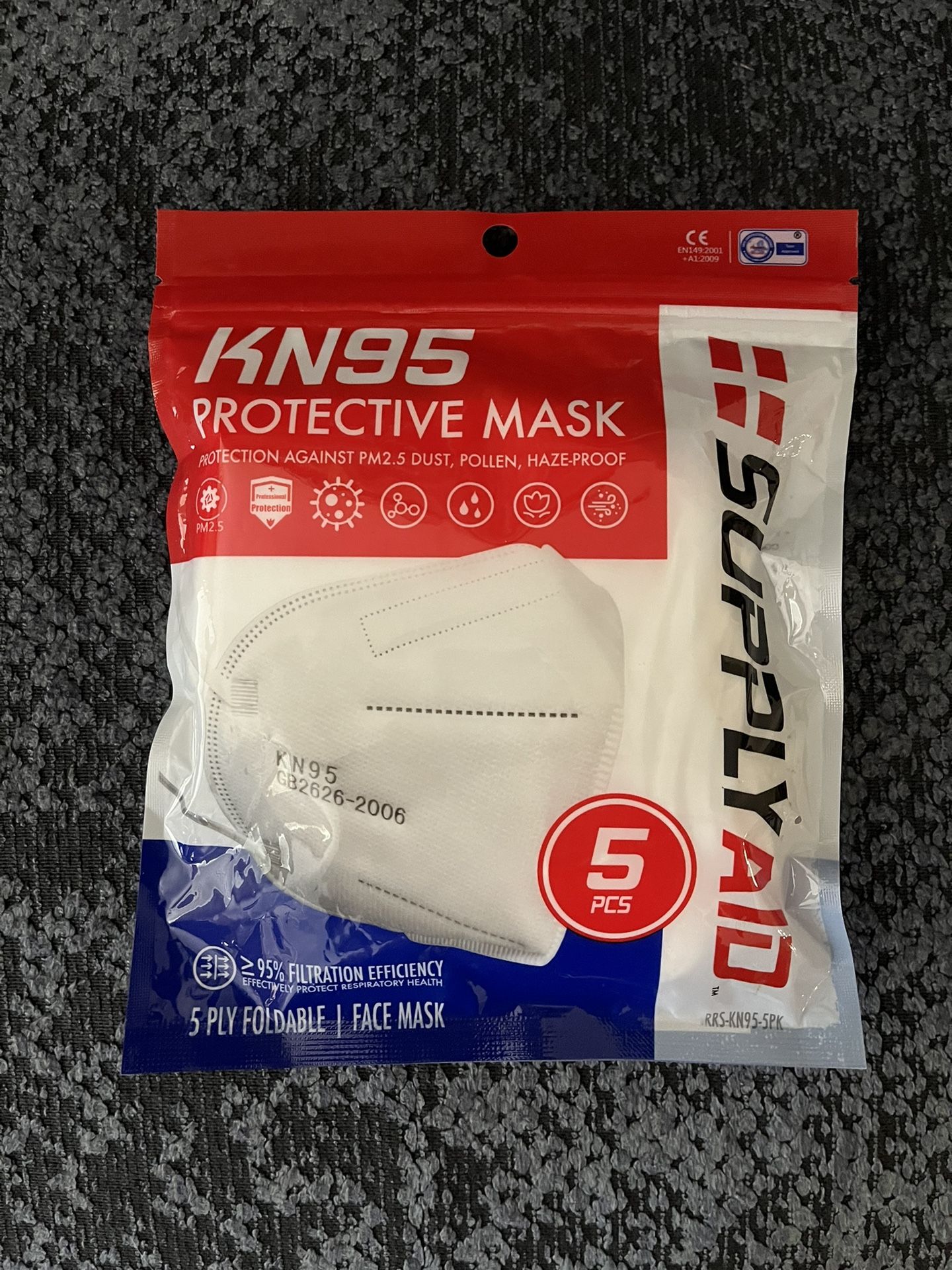 KN95 5 Pc Face Masks