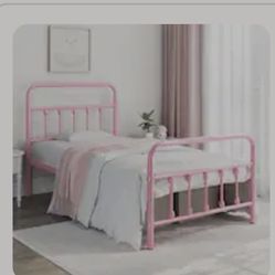 Pink Bed With mattress 