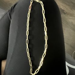 Necklace Yellow Gold Paperclip Choker 