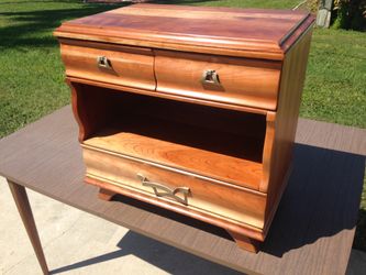 Restored Mid Century Cherry Nightstand by Kling