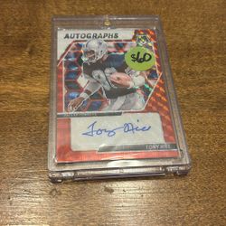 Dallas Cowboys Tony Hill /199  Red Parallel Auto 2024 Panini Mosaic Football  