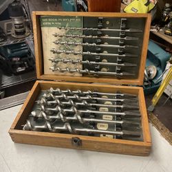 Vintage Irwin 12 Piece Wood Auger Drill Bitt Set