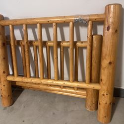 Real Wood Log Bed