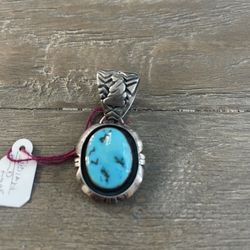 Sterling Silver Turquoise Pendant 