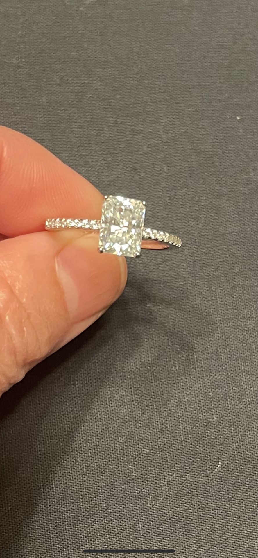 Radiant Cut Moissanite Ring