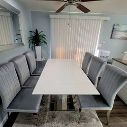 6 Chairs Dining Table 