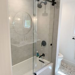 Frameless Sliding Shower Tub Doors