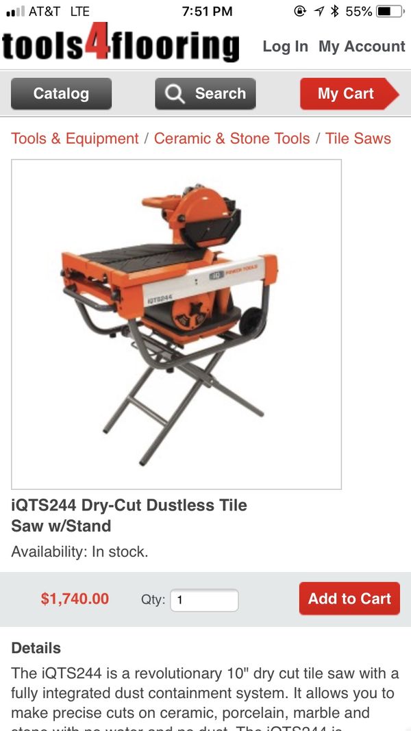 Dry Cut Dustless Tile Saw W Stand For In Colleyville Tx Offerup Dry Cut Dustless Tile Saw W Stand
