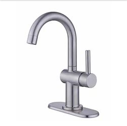 Glacier Bay
Dorind Single Hole Single-Handle Deck Mount High-Arc Bathroom Faucet in Brushed Nickel
