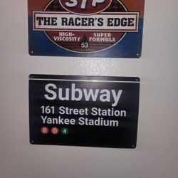 2 Metal Signs ONE TOY SLOT machine 