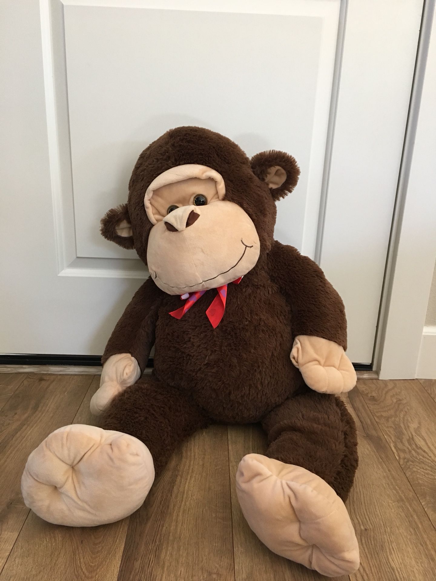 Giant stuffed animal monkey