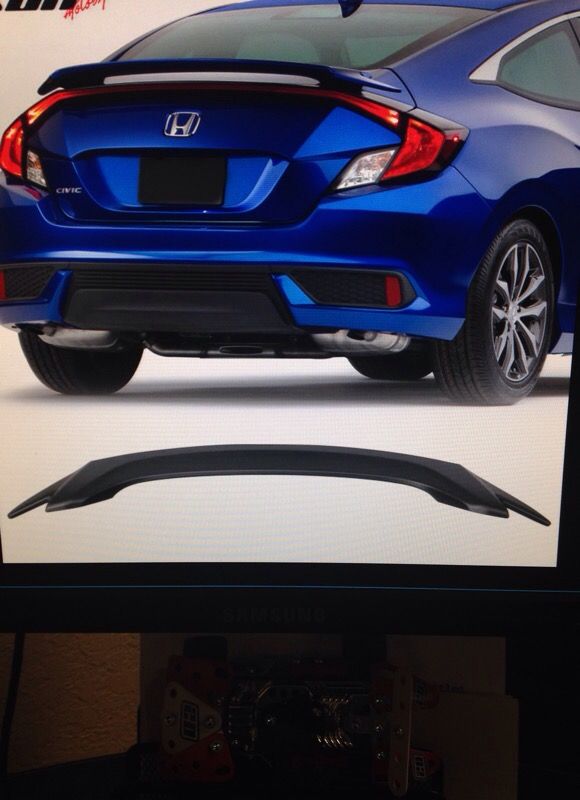 16-17 Honda Civic 2Dr trunk spoiler