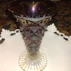Vintage Carnival Glass Vase