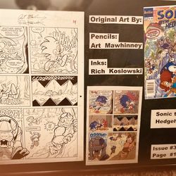 $175 Rare Sonic The Hedgehog Signed Original Art Mawhinney Koslowski
