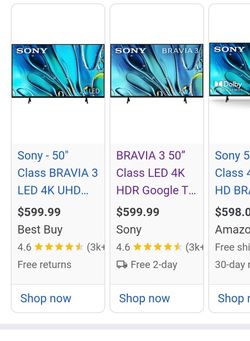 Sony Flatscreen 50" LED 4K HDR