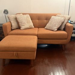 Loveseat and Ottoman For Sale