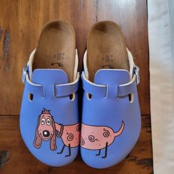 Girls  Never Used Birkis Dog Mules