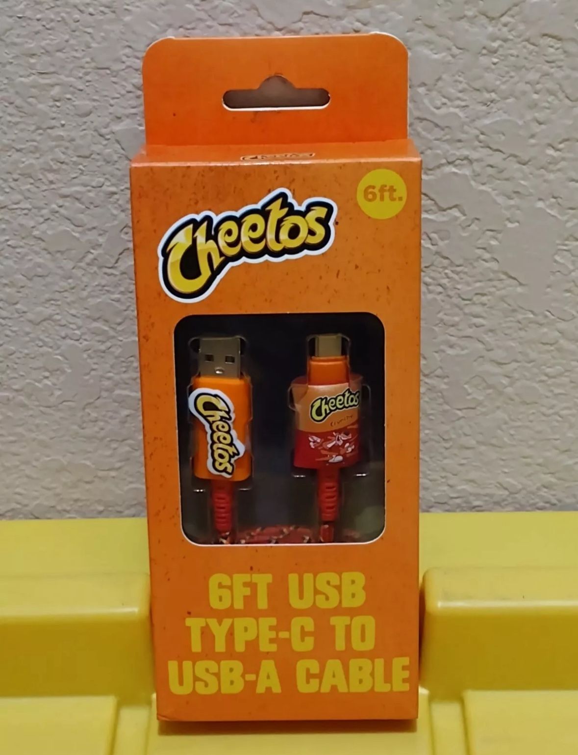 CHEETOS 6FT USB TYPE-C TO USB-A CABLE CHEETOS CHARGER 6 FT TYPE C NEW