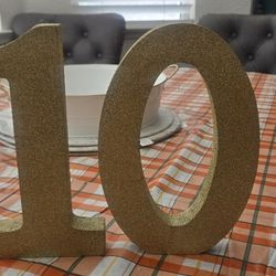 Gold And Giltter Number 