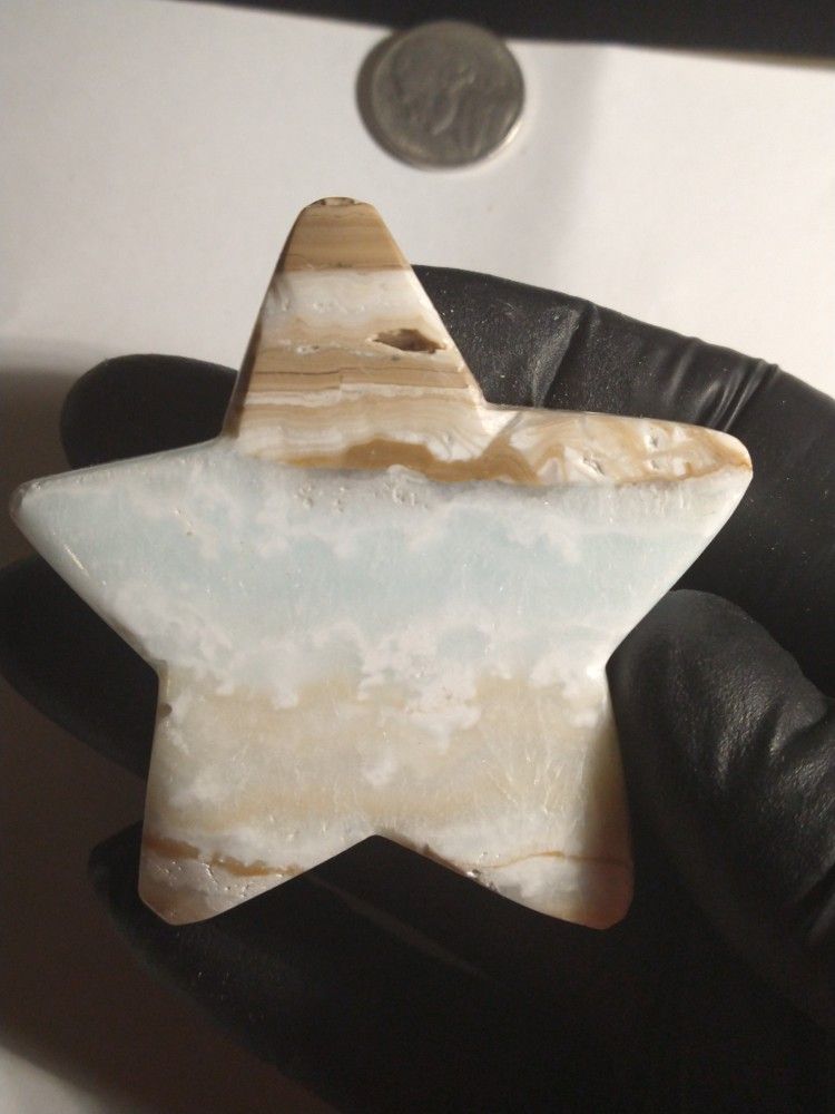 Caribbean Calcite Polished Stone Star