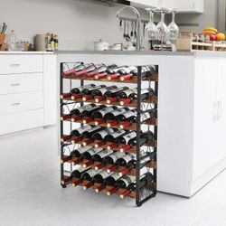 Stackable Rustic 36 Bottle Wine Rack,  Can Used Separate or Stacked 3 Tier  for Kitchen 24.5''L x 8.6''W x 33.4''H