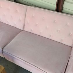 Pink Mid-Mod Sofa