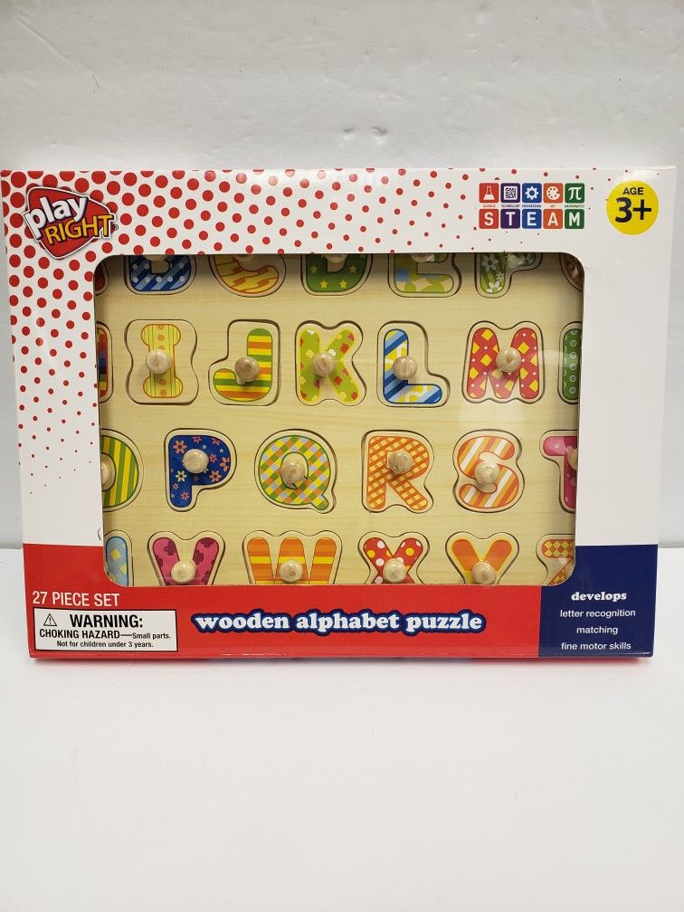 Alphabet Wood Learning Puzzle For Sale